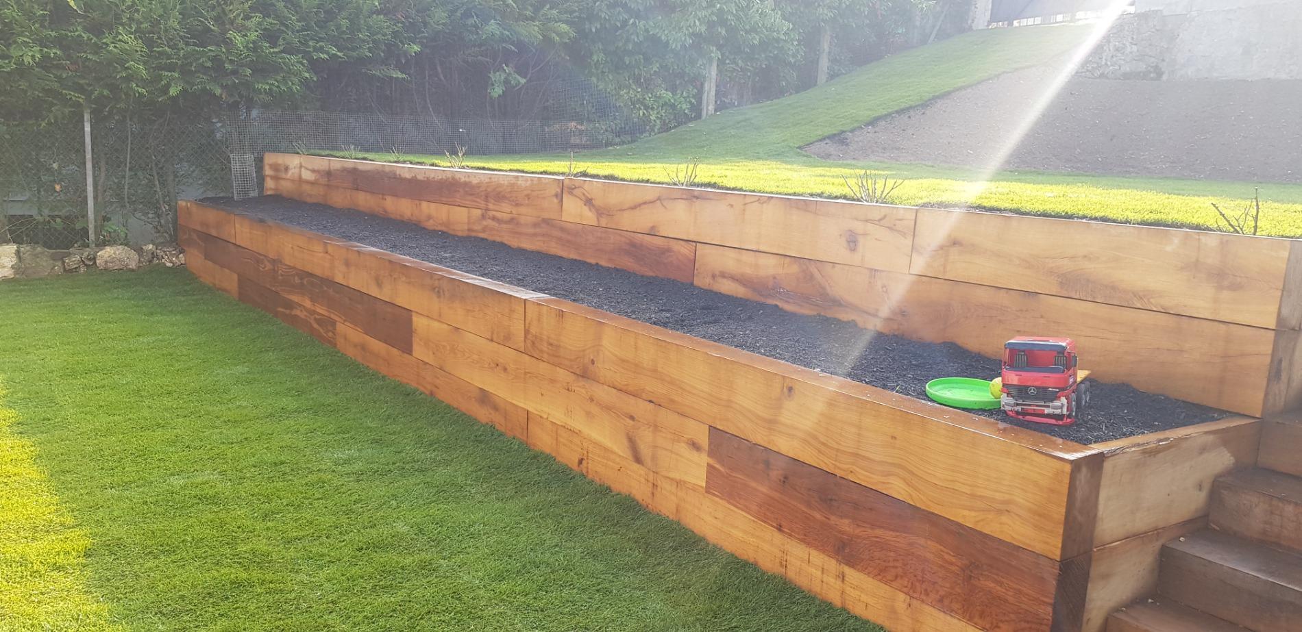 Création d'un muret de soutènement